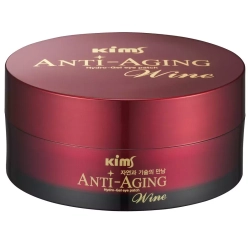 Гидрогелевые анти-возрастные винные патчи Kims Wine Hydro-Gel Eye Patch, (60 шт. в баночке, размер L)
