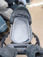 Детская коляска Luxmom F1 2в1 (серый, золотая рама)