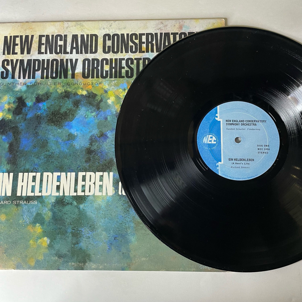 Винтажная виниловая пластинка LP Рихард Штраус Richard Strauss, New England Conservatory Symphony Orchestra, Gunther Schuller, Vol. 5, Ein Heldenleben (Opus 40) (США)