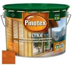 Пропитка декоративная для защиты древесины Pinotex Ultra AWB полуглянцевая орех 2,5 л