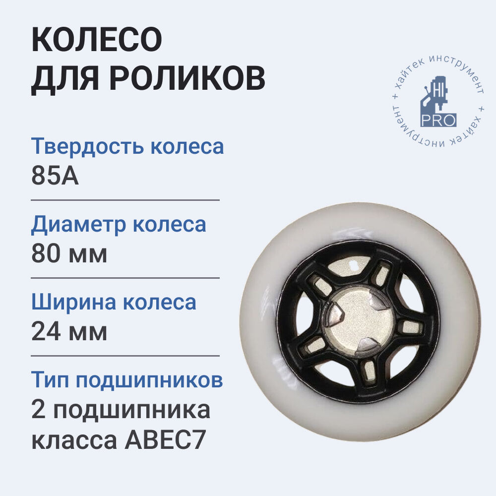 Колесо для роликов 80х24 мм 2 подшипника