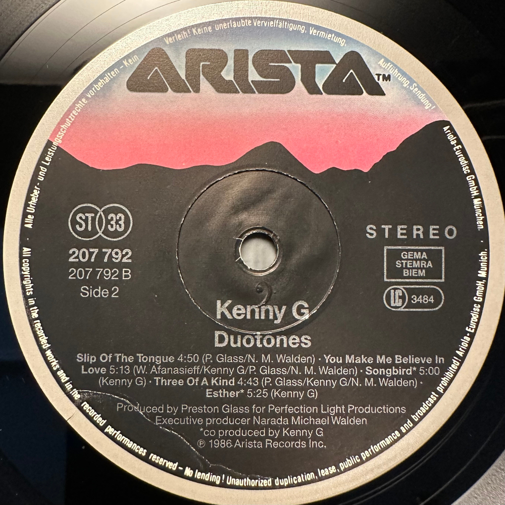 Kenny G - Duotones (Европа 1986г.)
