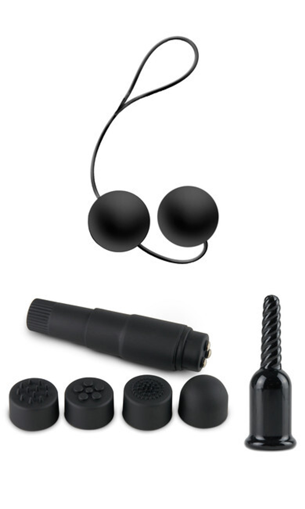 Набор для BDSM-игры Ultimate Bondage Kit (11 предметов) (Цвет: черный, серый фиолетовый, серебряный)