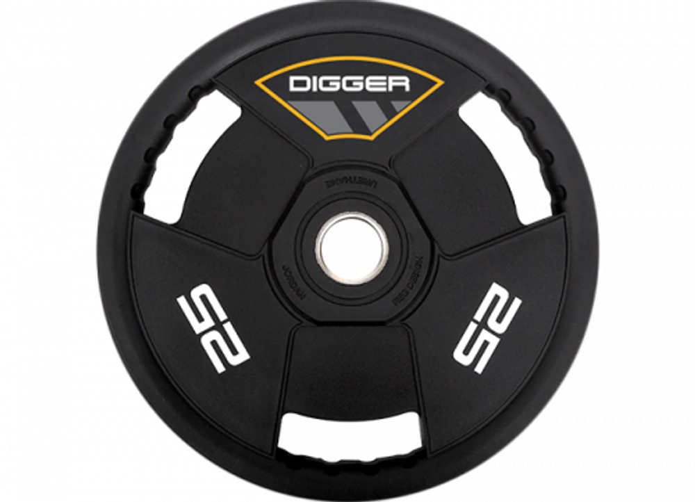 Диск олимпийский полиуретановый 3-х хватовый 25кг Hasttings Digger HD51C3A-25
