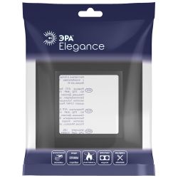 Рамка для розеток и выключателей ЭРА Elegance 14-5011-05 Classic, на 1 пост, антрацит | Эра Elegance