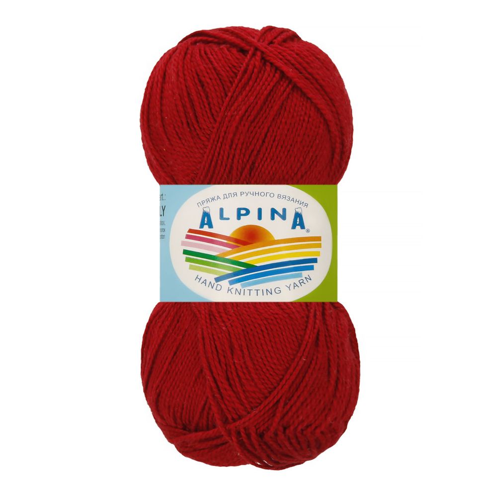 Пряжа Alpina Holly / уп.10 мот. по 50г, 200м, 220 бордовый