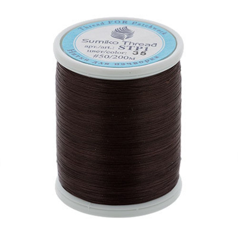 Нитки для пэчворка SumikoThread 200 м, (219 ярд), 35 шоколадный