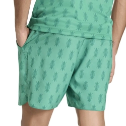 Мужские теннисные шорты Adidas Club Tennis Climacool Graphic 7in - semi court green/collegiate green