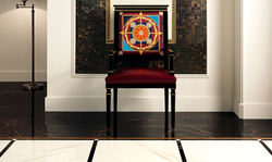 Декор Versace 240073 MARBLE CASSETTONE FOGLIA NERO RETTIFICATO LAPPATO 58,5x58,5