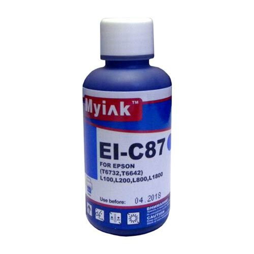 Чернила для EPSON (T6732) L100/L200/ L655/ L800/ L1800 (100мл, cyan Dye) EI-C87 Gloria™ MyInk Чернила для EPSON (T6732) L100/L200/ L655/ L800/ L1800 (100мл, cyan Dye) EI-C87 Gloria™ MyInk