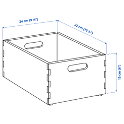 IKEA UPPDATERA (ИКЕА УППДАТЕРА) — Контейнер, светлый бамбук, 24x32x15 см, фото 7
