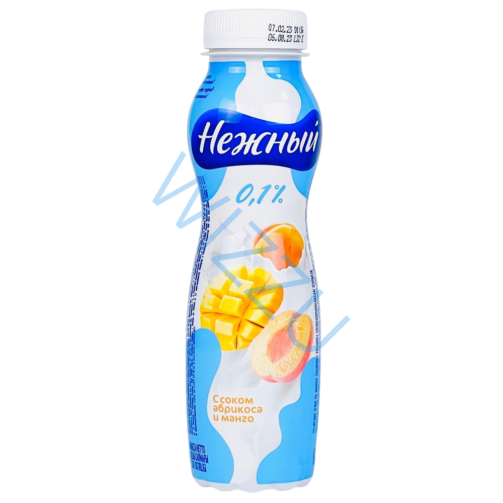 Йогуртный напиток Нежный 0,1% с соком абрикос манго 285г