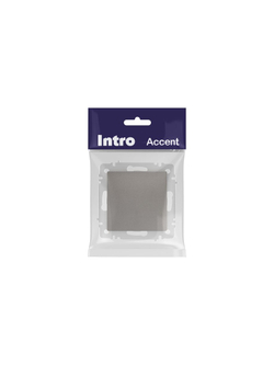 Выключатель 1-кл. СП Accent 6-101-09 10А IP20 250В AL/CU титан Intro Б0063440