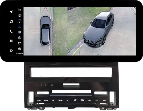 Магнитола для Toyota Avalon 5 2018-2022 (большая рамка) - Teyes LUX ONE 360 монитор 12.3" 2K QLED на Android 10, Быстрая, CarPlay, 4G SIM-слот, 4 камеры в комплекте