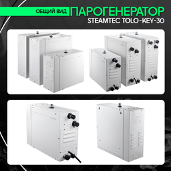 Steamtec TOLO KEY 30 - 3 кВт (ВЛАГОСТОЙКИЙ модуль управления), парогенератор для хамама и турецкой бани