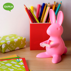 Диспенсер для скотча Qualy Bunny розовый