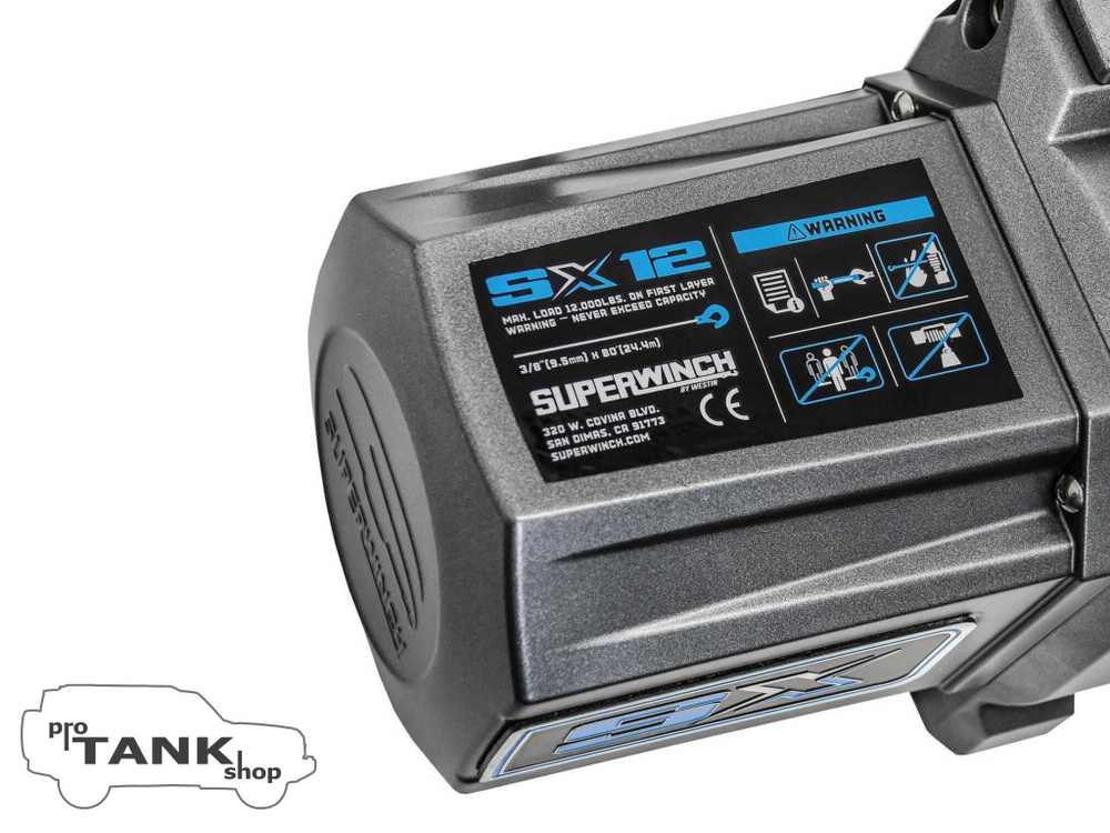 SX12SR лебедка электрическая 12В с синтетическим тросом