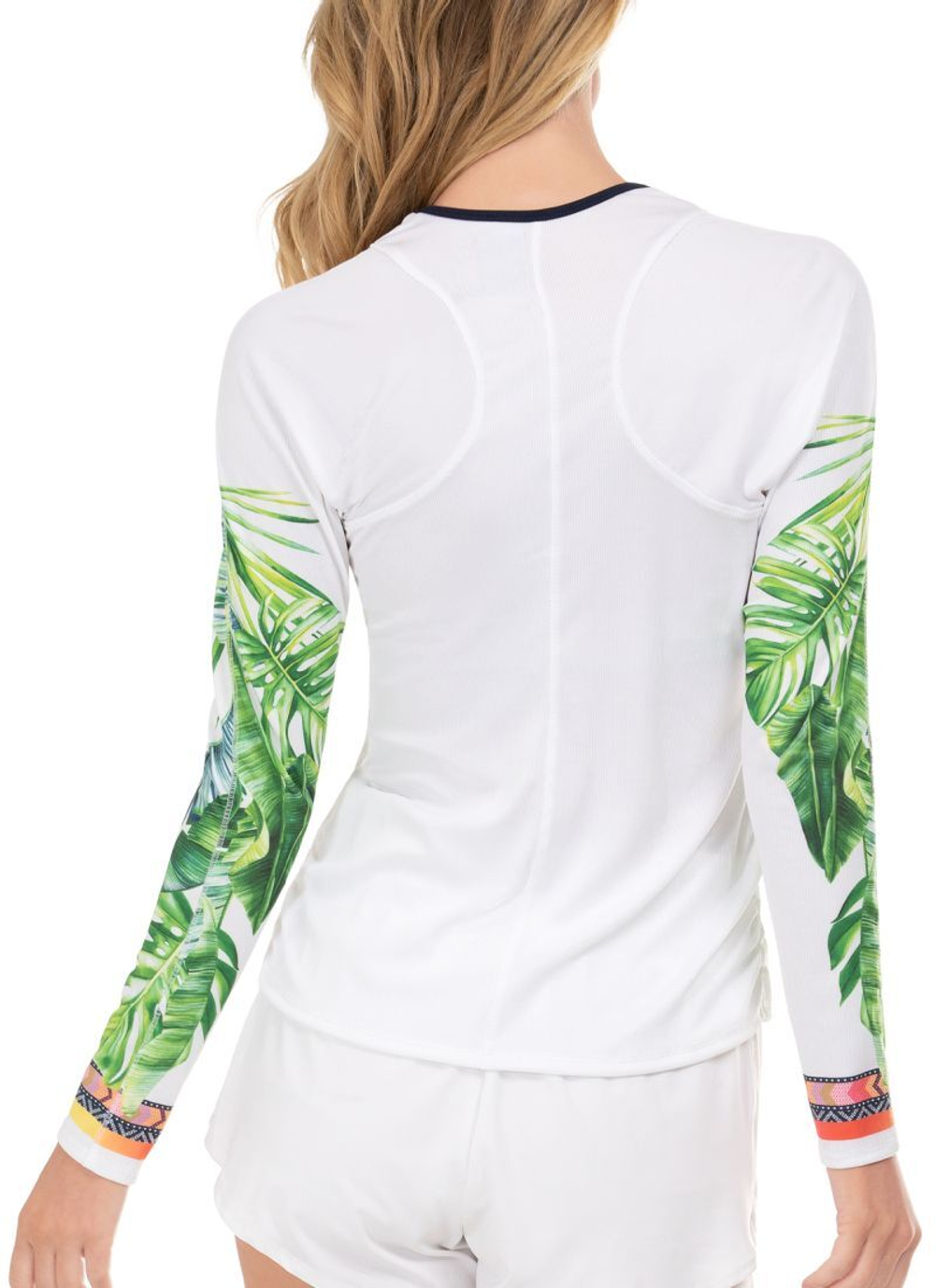 Женская теннисная футболка (dł. Рукава) Lucky in Love Palm Island Long Sleeve - white