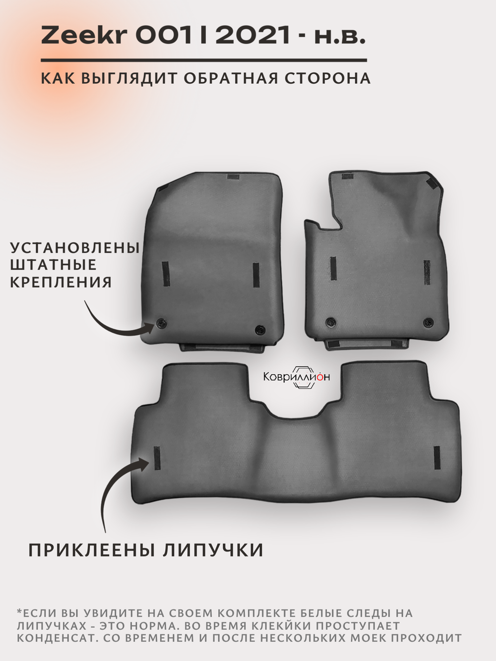 Автомобильные коврики ЭВА с бортами для Zeekr 001 (21-н.в.)