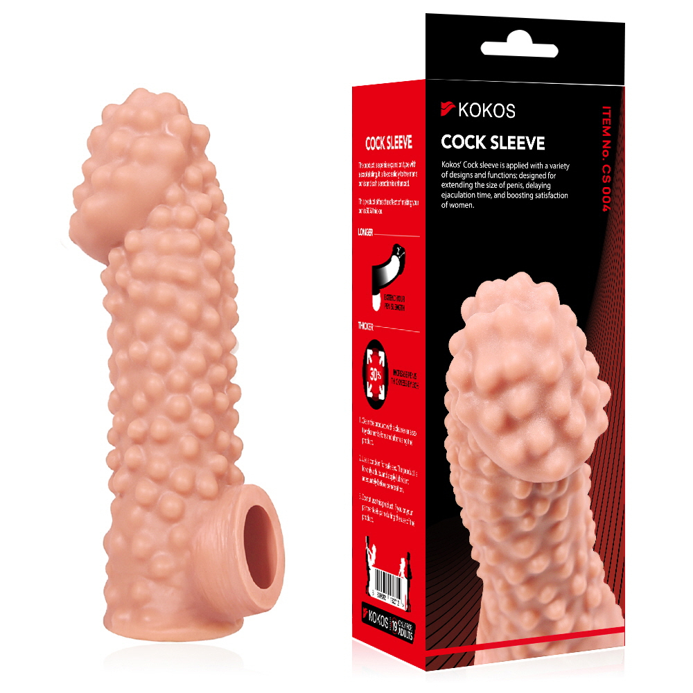 Насадка на пенис Cock Sleeve телесная с шипами KOKOS CS-004-S