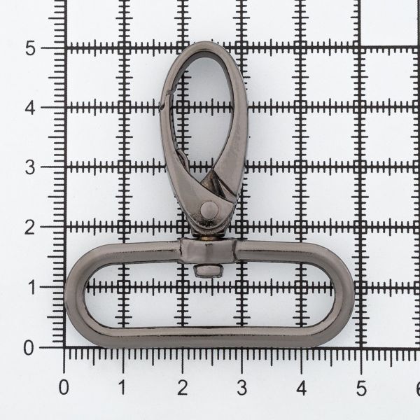 Карабин металл 40 мм (48х52 мм), цв.чер.никель, 20 шт
