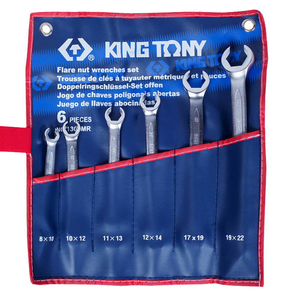 KING TONY (1306MR) Набор разрезных ключей, 8-22 мм, 6 предметов