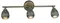 Светильник Sfera Sveta B86294/3W GDGR, 3×15 Вт, золотой и зелёный