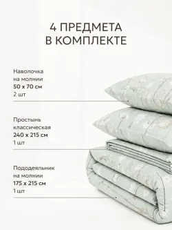 Постельное белье 2 сп простынь 240х215 бязь Легенда