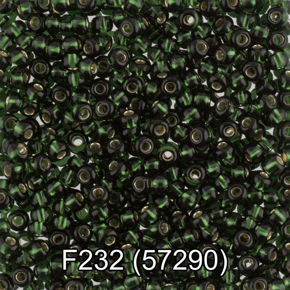 Бисер Gamma 10/0 (2.3 мм), 50 г (10х5 г), F232 т.зеленый, 57290, круглый 6 Бисер Gamma 10/0 (2.3 мм), 50 г (10х5 г), F232 т.зеленый, 57290, круглый 6