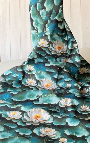 ЛОТОСЫ, 100% хлопок, отрез 40 см, Handmade Fabrics 3