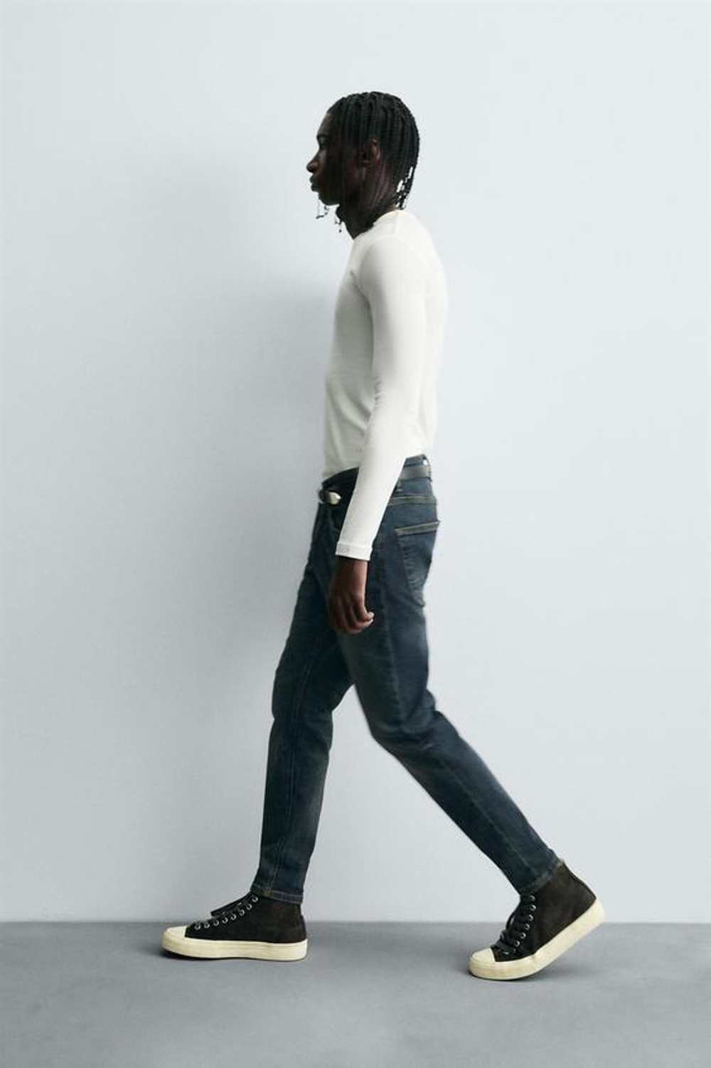 ZARA УКОРОЧЕННЫЕ ДЖИНСЫ SKINNY, СИНИЙ