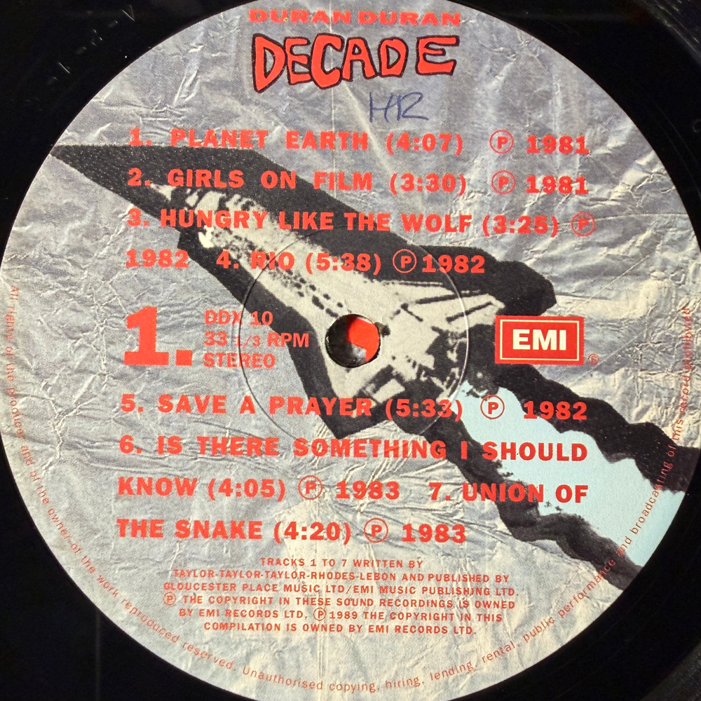 Duran Duran ‎– Decade (Англия 1989г.)