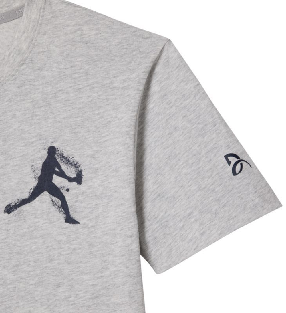 Мужская теннисная футболка Lacoste Tennis x Novak Djokovic Pack - серый