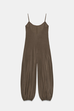 Длинный комбинезон из струящейся ткани на бретелях — ZARA