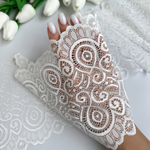 Широкое кружево эластичное 18см, Белый (lace/magn/180)