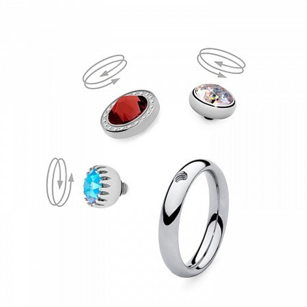 Кольцо - База Qudo  Basic small silver 16,5 мм 627041 S размер 16,5
