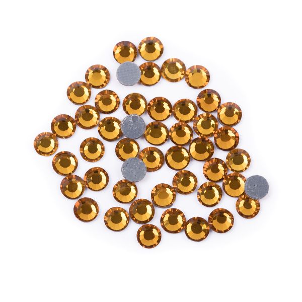 Стразы клеевые стекло 3.9 мм, 5х48 шт, SS16 №15 яр.жёлтый (Topaz), Zlatka ZRTG-1648