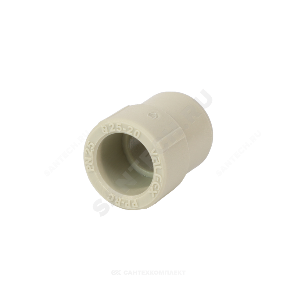Муфта PP-R переходная серая Дн 32х25 внутр/наруж пайка VALFEX 10003225Г