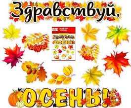 Набор украшений на скотче "Здравствуй, осень!", 12 элементов