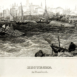 Кострома. Гравюра на стали. Хильдбургхаузен, Германия. Сер. XIX века.