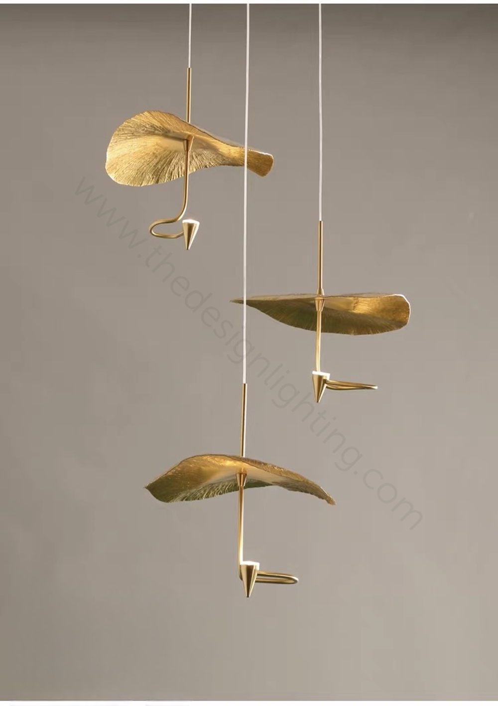 Pendant design lamp Gold Moon by Catellani & Smith (3 lampshade )