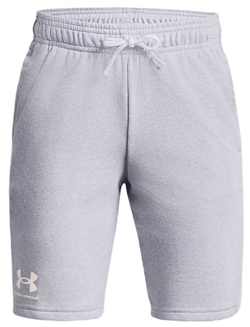 Шорты для мальчика теннисные Under Armour Boys' UA Rival Terry Shorts - mod gray light heather/white