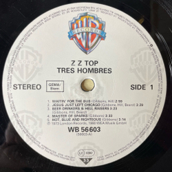Винтажная виниловая пластинка LP ZZ Top Tres Hombres (Germany 1983)