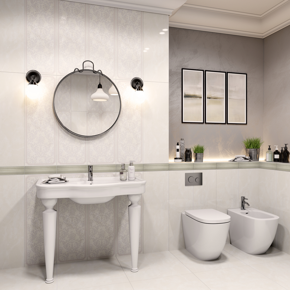Сафи бел декор 01 / Saphie white decor 01  300х900 (1-й сорт)
