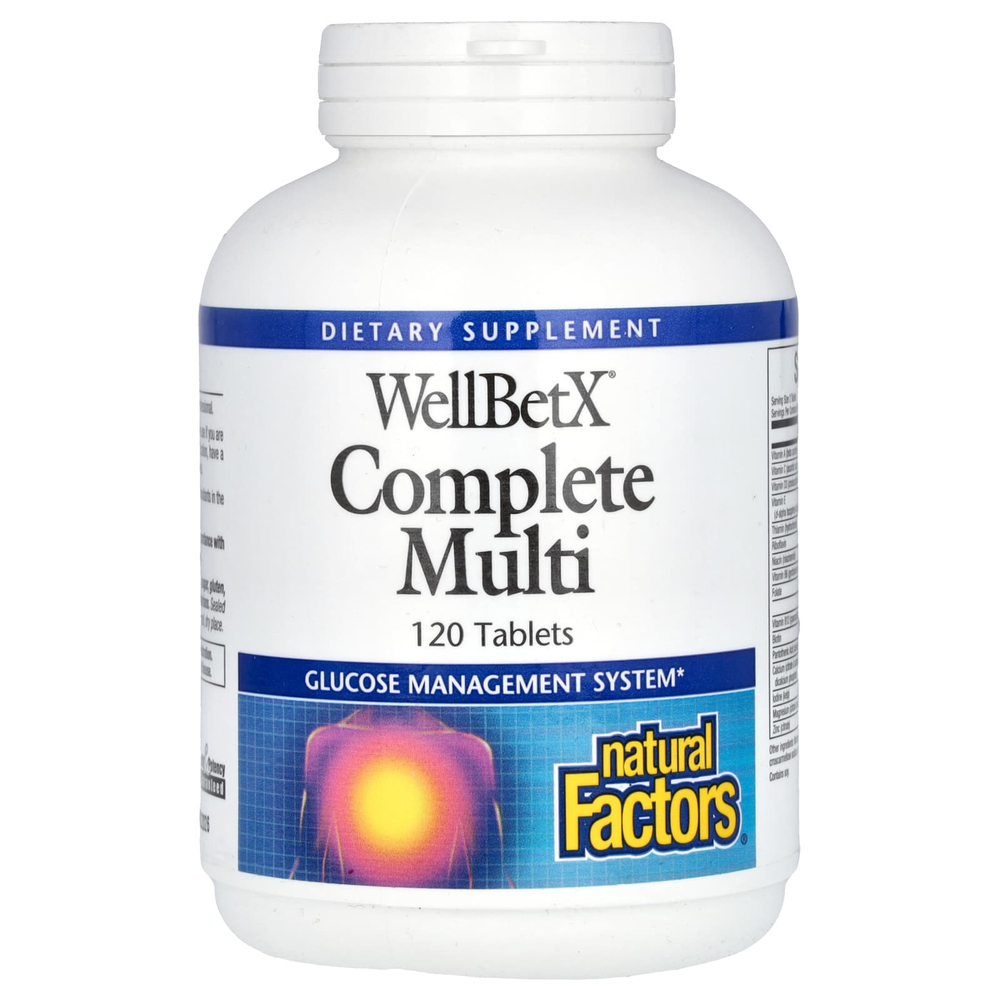 Natural Factors, WellBetX®, комплекс мультивитаминов, 120 таблеток