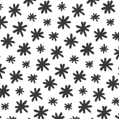Buy baby fabric hand drawn winter snowflakes black and white