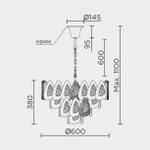 Подвесная люстра Modelux ML.6775.600 GD