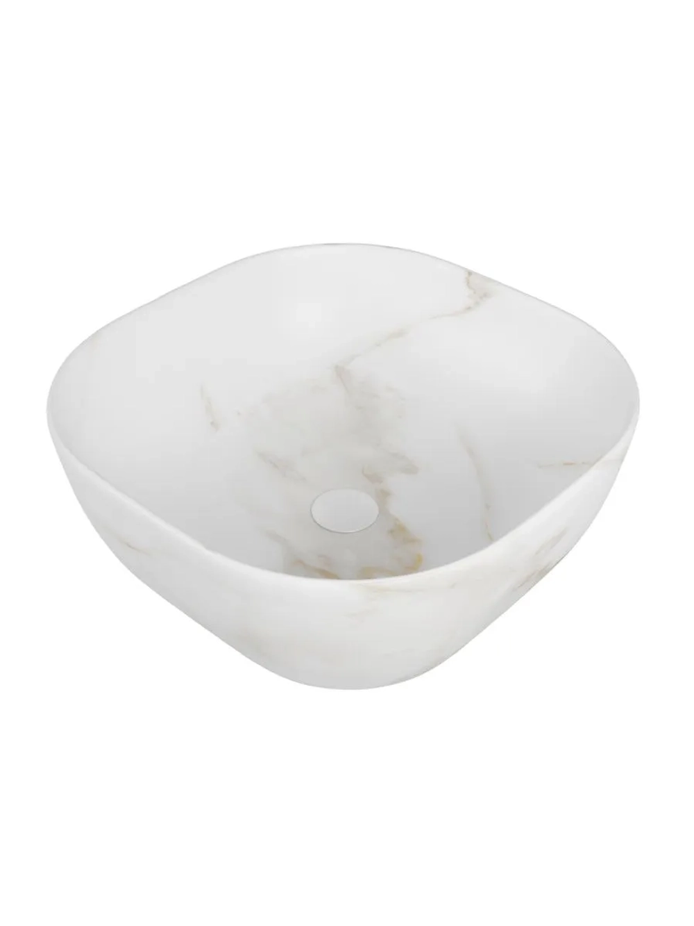 Раковина для ванной накладная Teymi Solli 41 artceramic цвет мрамор белый матовый T50382