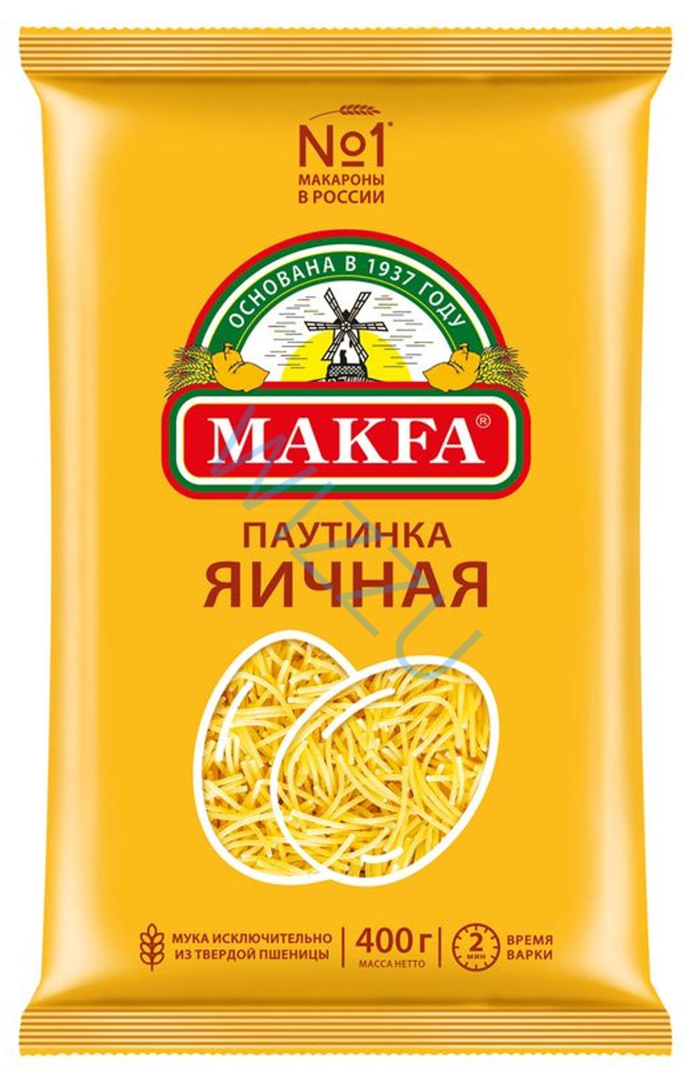 Мак изд Макфа Вермишель яичная Паутинка 400г