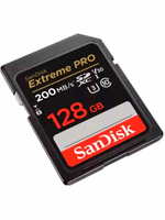 SanDisk Extreme PRO SDXC 128 ГБ Class 10 UHS-I U3 V30 (R/W 200/90 Mb/s)